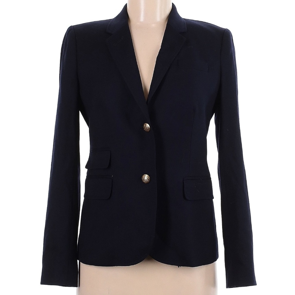 J. Crew Navy Schoolboy Blazer Tailored Fitted Silhouette